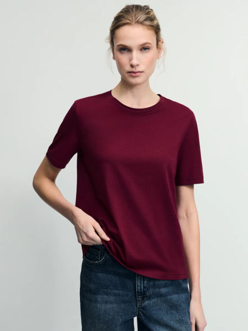 Базовая футболка из хлопка / Zarina фото 3