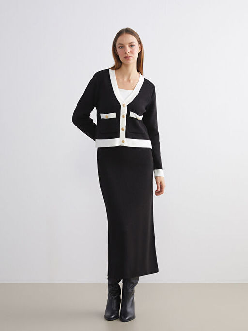 Beli Lastikli Y?rtma?l? Triko Etek