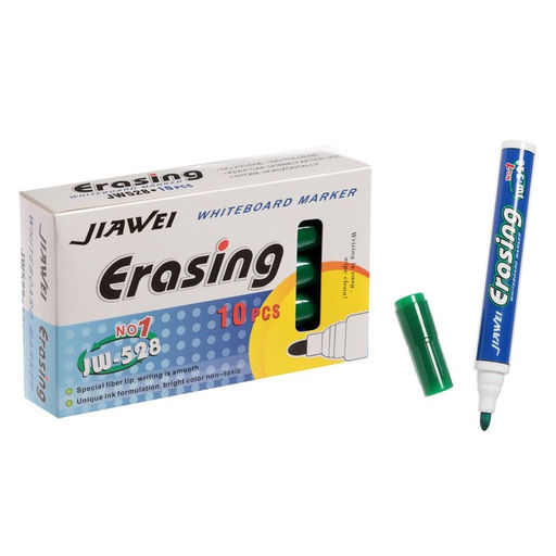 Цена за 10 шт. Маркер для магнитно-маркерной доски, круг, 2.8 мм, зелёный