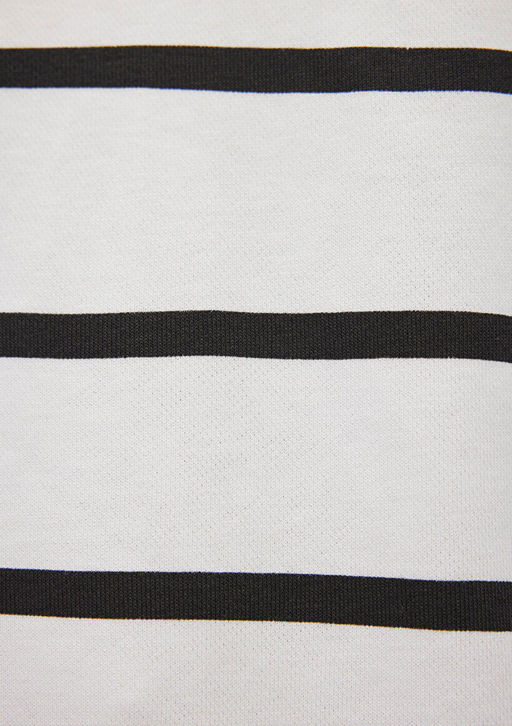 Siyah Cizgili Polo Yaka Sweatshirt - Mavi фото 7