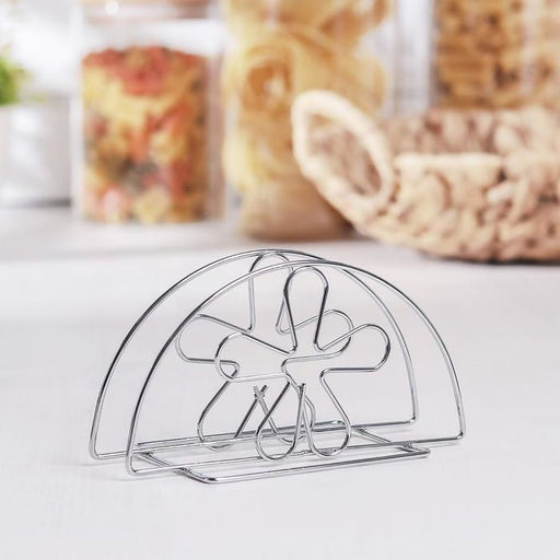 Цена за 2 шт. Салфетница Доляна «Цветок»,13×6×7.5 см, серебряная