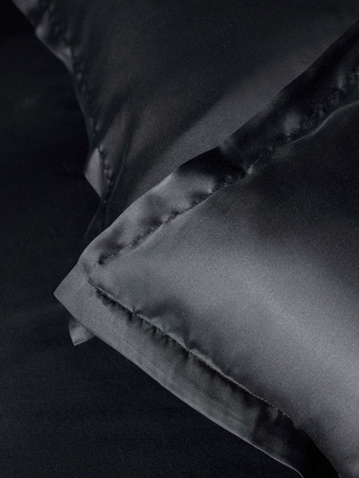 Наволочка SL Home Tencel, 50×70+3 см, тенсель, эвкалиптовое волокно 100%, чёрная