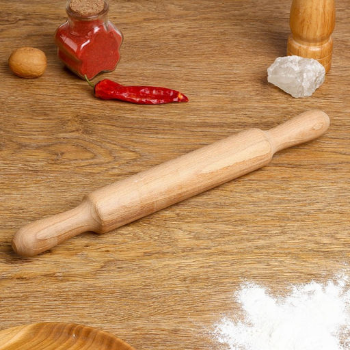 Скалка для теста, 35×4 см, дерево