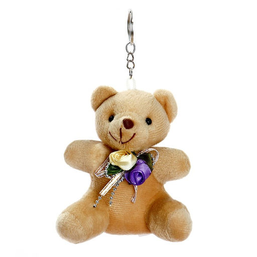 Брелок детский «Мишка с цветами», цвета МИКС