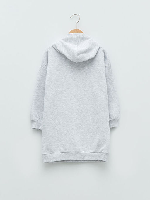 Kap??onlu Bask?l? Uzun Kollu K?z ?ocuk Elbise - Waikiki фото 2