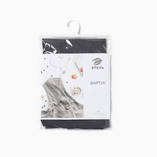 Фартук Этель ECO grey, 60х70см, 100% лён, 245 г/м2  фото 5