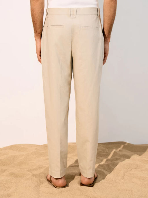 Брюки прямого фита из смесового льна ZR2605042113-36 / Zarina