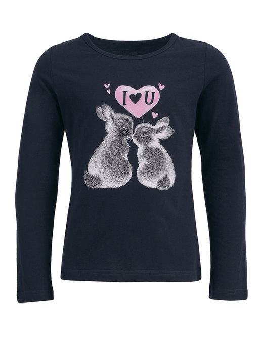 Лонгслив Апрель хлопок темно-синий  фото 3