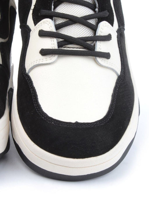 05-P100-1Z BLACK/LT. BEIGE Кроссовки женские зимние (натуральная кожа, шерсть)