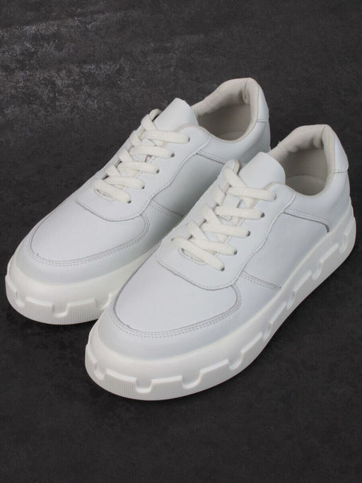 05-PDXL102-1 WHITE Кроссовки женские (натуральная кожа)