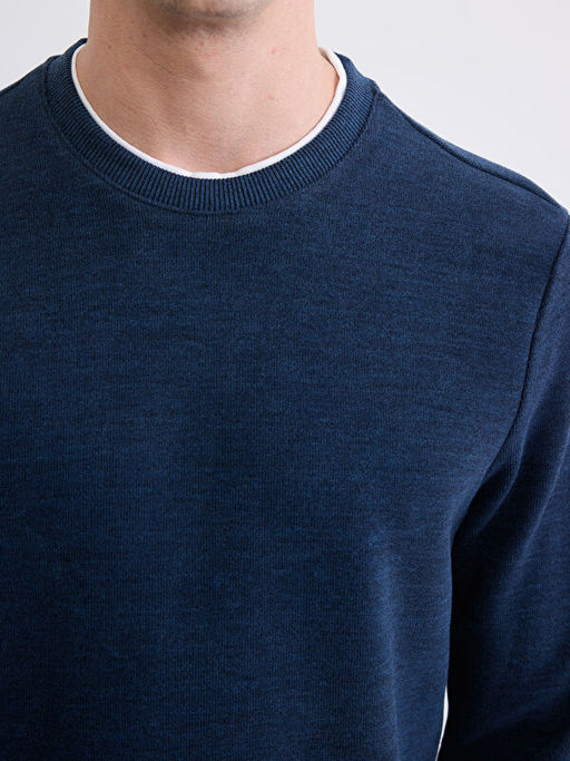 Bisiklet Yaka Erkek Sweatshirt