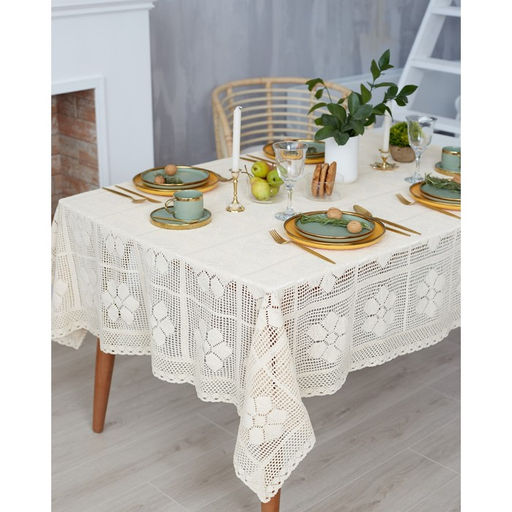 Скатерть Этель Ажур 85х85 см, 100% п/э  фото 4