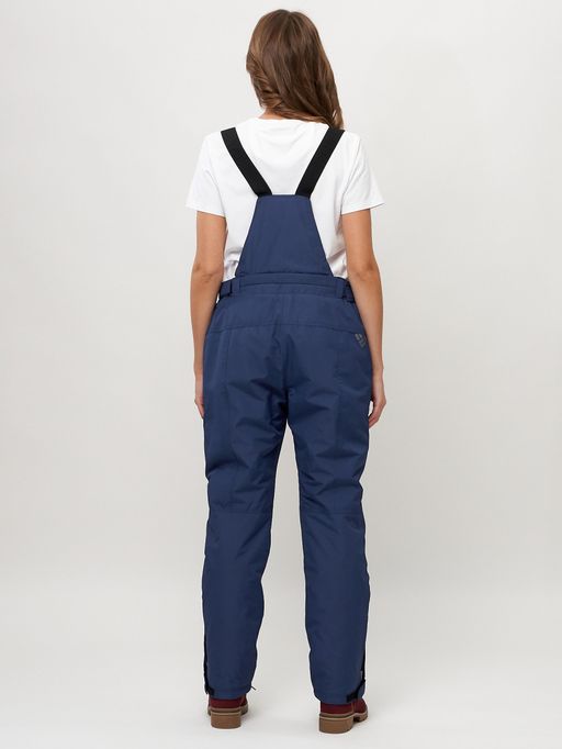 Полукомбинезон брюки горнолыжные женские big size темно-синего цвета 66413TS - Mtforce фото 3