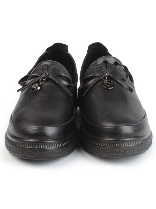 03-5318 BLACK Полуботинки женские (натуральная кожа)