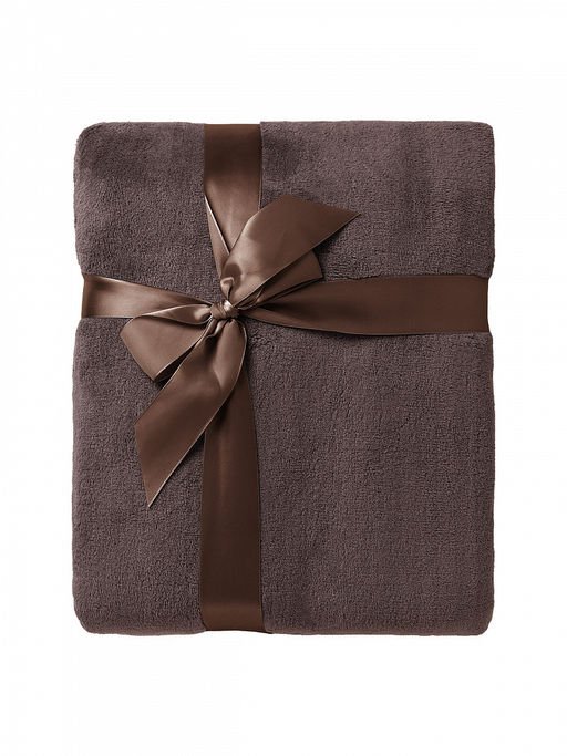 Плед плюшевый 150x200 темно-коричневый