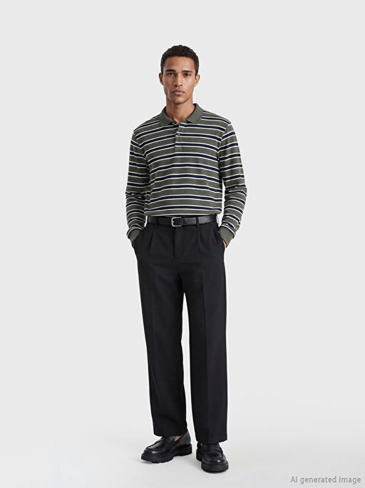 Polo Yaka ?izgili Erkek Ti??rt