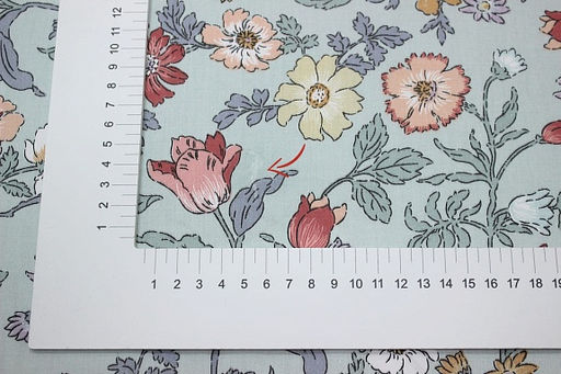 Сатин Холли цв.бл.голубой мох, СОРТ2, ш.1.6м, хлопок-100%, 110гр/м.кв - Купава фото 2