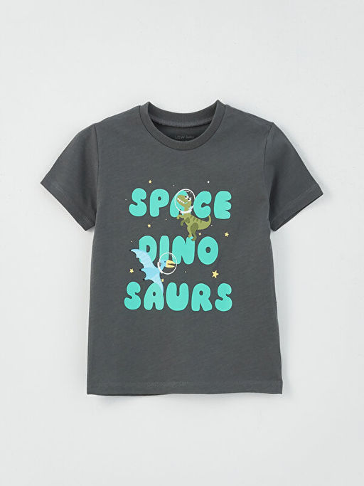 Bisiklet Yaka K?sa Kollu Bask?l? Erkek Bebek Ti??rt 2li - Waikiki фото 3