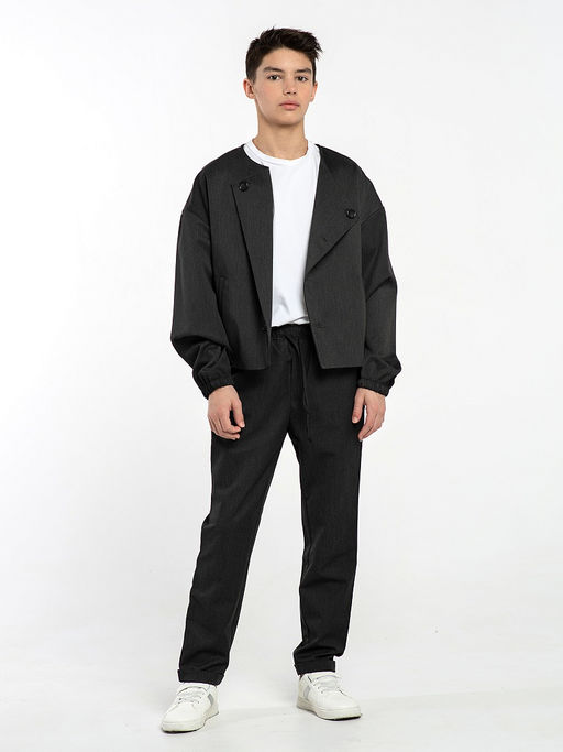 Серые школьные брюки для мальчика Инфанта, модель 0916  фото 6