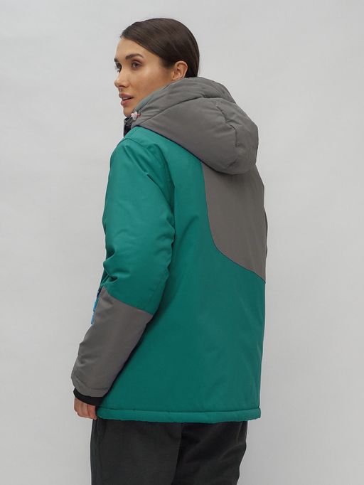 Горнолыжный костюм женский большого размера темно-зеленого цвета 02278TZ - Chunmai фото 5