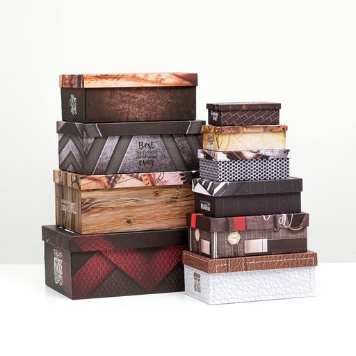 Набор коробок 10 в 1 Брутальность ,32,5 х 20 х 12,5 12 х 7 х 4 см - UPAK LAND фото 3