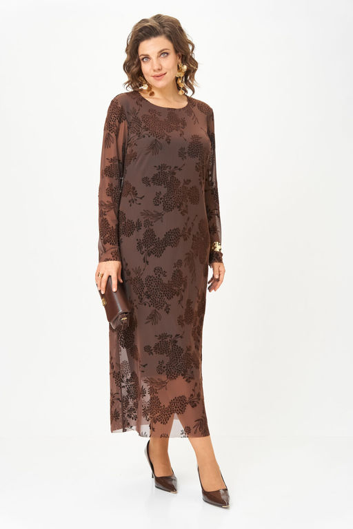 Платье Aira Style 24430 коричневый