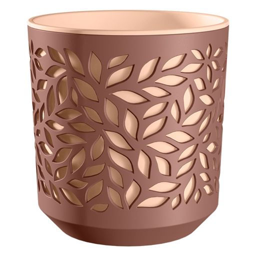 Кашпо Leaves (1,25л.) Цв. Мокко/Пудра (КШ-9826) - Вмс фото 2