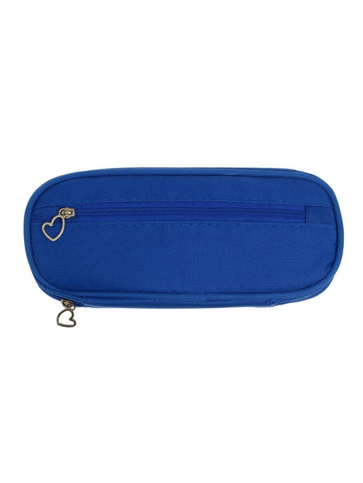 Пенал - футляр школьный Calligrata, на молнии, 2 отделения, текстиль, синий