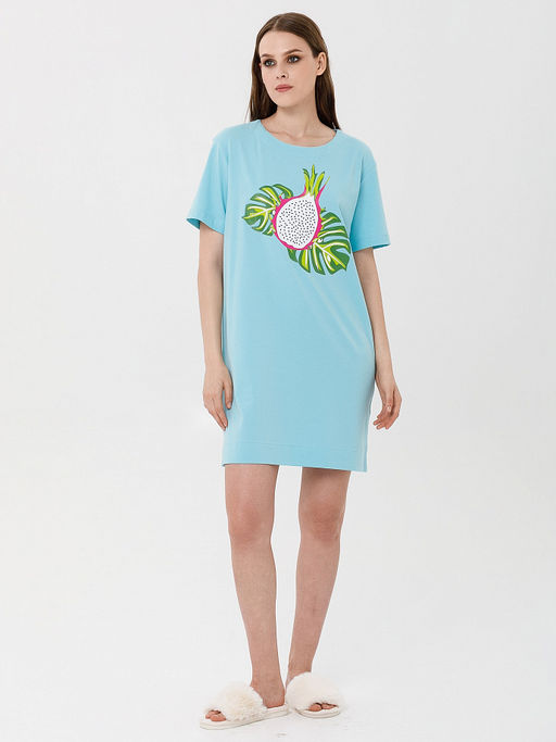 Платье трикотажное с принтом