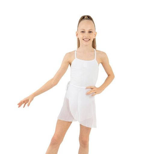 Юбка гимнастическая Grace Dance, с запахом, р. 38-40, цвет белый  фото 3