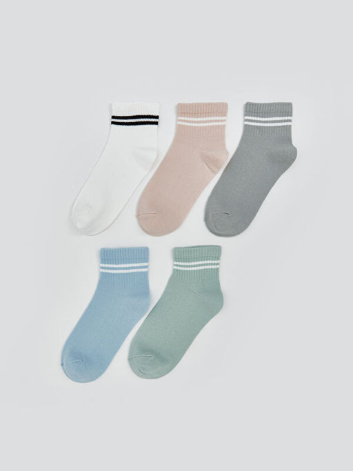 ?izgili Kad?n Soket ?orap 5li