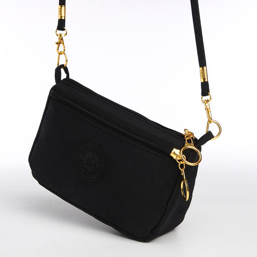 Сумка женская кросс-боди на молнии, цвет чёрный - Simaland фото 2