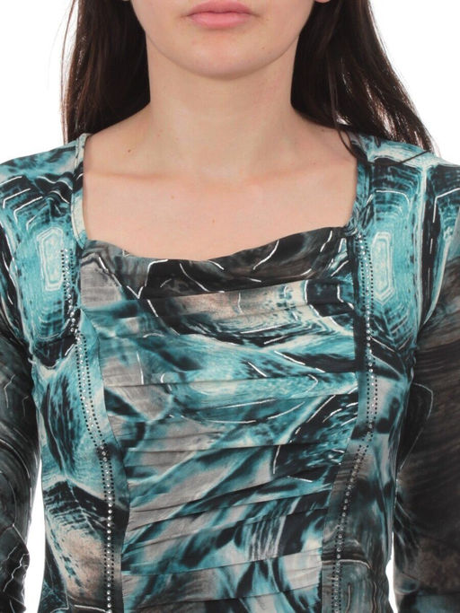 7043 TURQUOISE Платье летнее (90% полиэстер, 10% эластан)