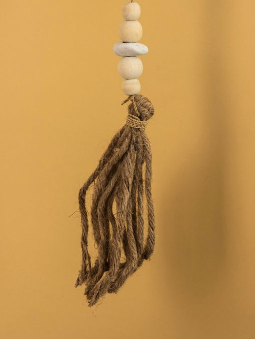 Подвеска декоративная "Сердечки" дерево, камень 13х3х100 см