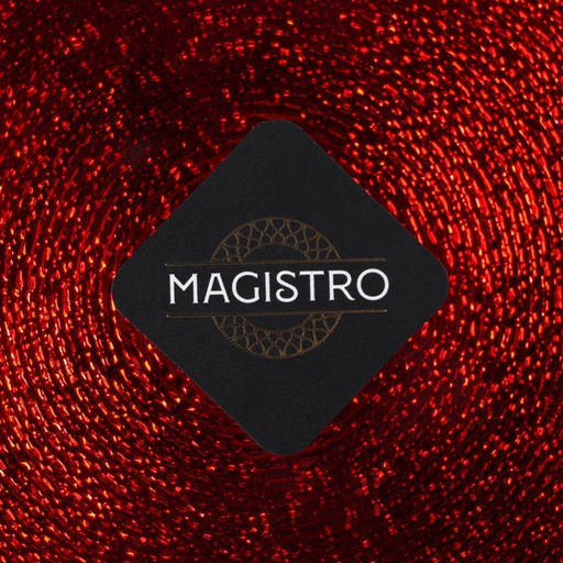 Тарелка стеклянная Magistro «Карамель. Красный», d=21 см, цвет красный