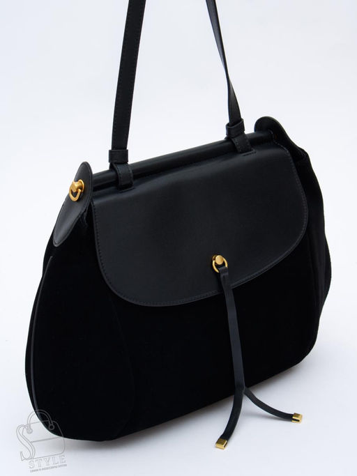 Сумка женская кожаная 1044M black Polina&Eiterou