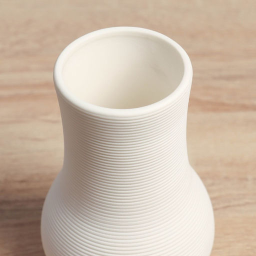 Ваза для цветов «Элиот», изгиб, d=6 см, 14×9 см, керамика, белая