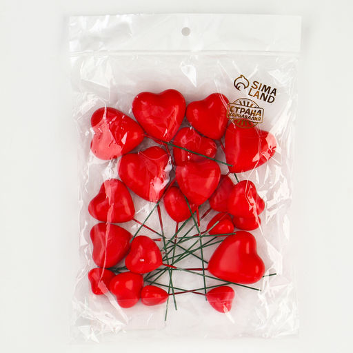 Набор для украшения Сердечки, цвет красный - Страна карнавалия фото 9