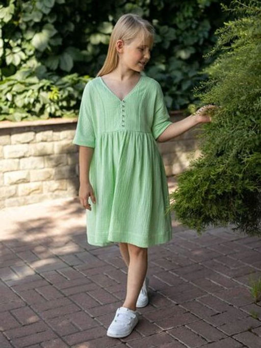 Платье из муслина дев. О56363 - Карамелли фото 10