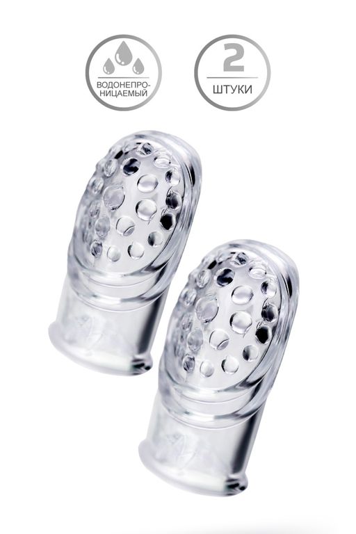 Комплект насадок на палец A-toys Favi, TPE, прозрачный, 3,5 см - Toyfa фото 11