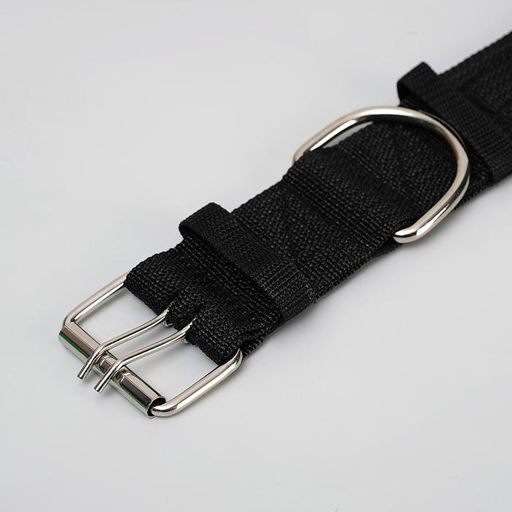 Ошейник четырехслойный, 80 х 4,9 см, ОШ 65-75 см, полиэстер, чёрный - Пижон фото 3