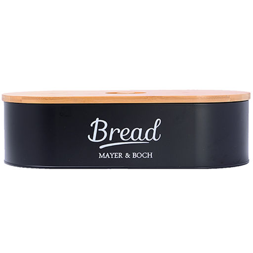 40557 Хлебница с крышкой 44х21х12см металл/бамбук MB (х4) - Mayer&boch фото 4