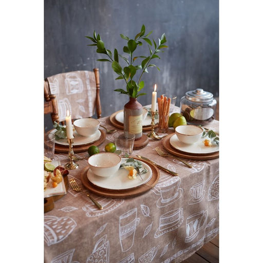 Скатерть Доляна Cup of tea 180х144 см, 100% хлопок, 164 г/м2  фото 11