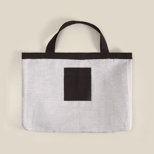 Сумка изо льна двухсторонняя SL HOME Linear bag, 67×35 см