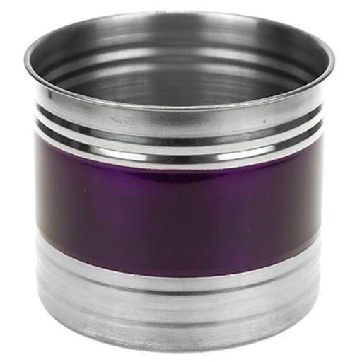 Банка для сыпучих продуктов из нержавеющей стали 1,1л, д12,5см, h10,5см, крышка пластмассовая с пароотводом, цветной корпус, фиолетовый, в коробке (Китай) - Домашняя мода фото 2