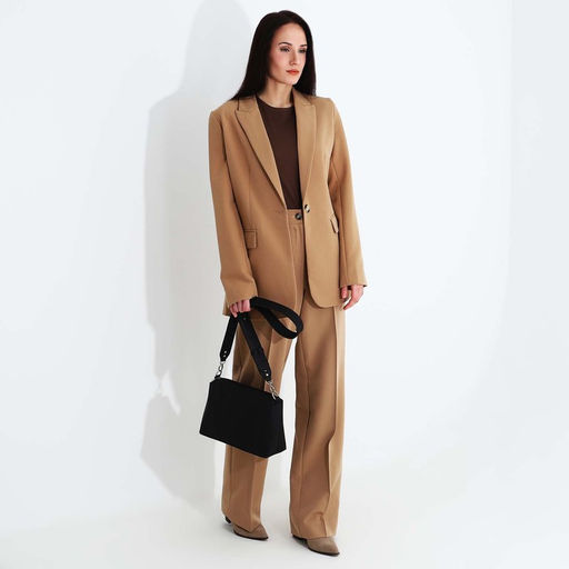 Сумка женская через плечо TEXTURA, средний размер, цвет чёрный  фото 10