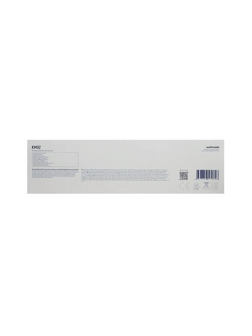 Комплект клавиатура и мышь WELLMADE KM02, беспроводной, 1200 dpi, 300 мАч, АА 1 шт, черный