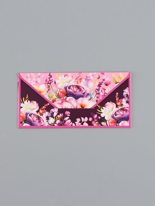 Цена за 10 шт. Конверт для денег Цветы, сочный, 16,5 х 8 см