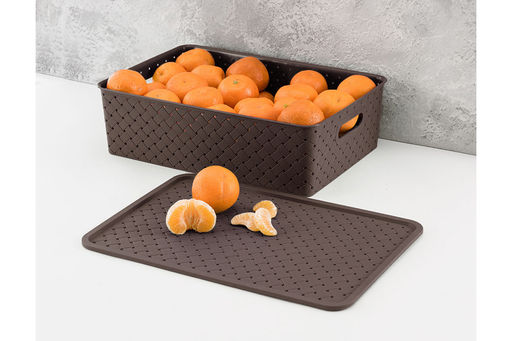 Корзинка с крышкой 7,5 л 35*24,5*10,5 см Береста темно-коричневый (модель 5221/01) - Elan gallery фото 5