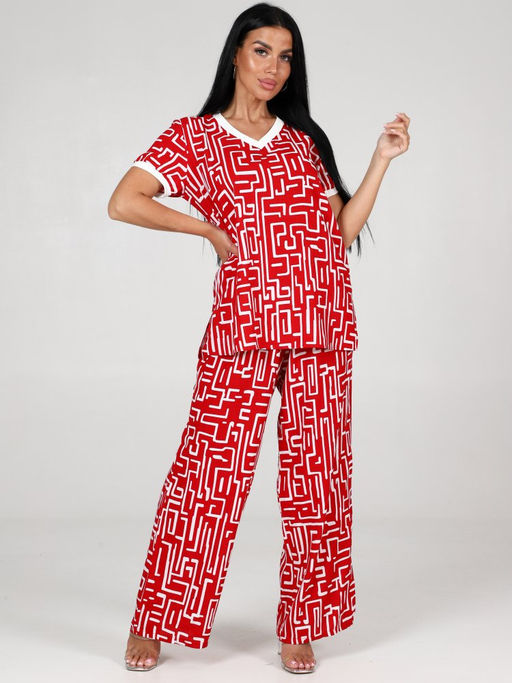 768 ЖЕНСКИЙ КОСТЮМ (брюки) (Красный) - А-дина фото 2